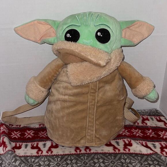 Disney + Mandalorin “The Child” Baby Yoda Grogu plush 13” plush backpack - Picture 2 of 5